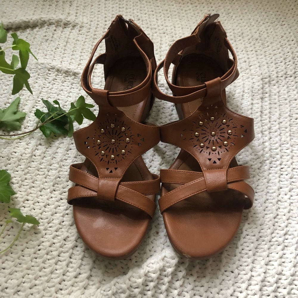 Faux Leather Sandals